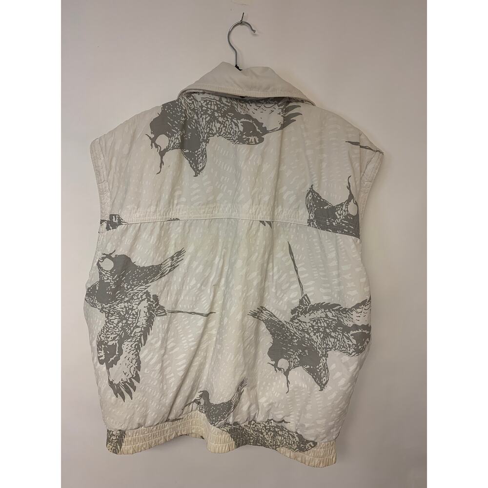 LUHTA Vest Vintage 80s/90s Ski All over Eagle Print Made in Finland SZ 40 - Picture 3 of 13